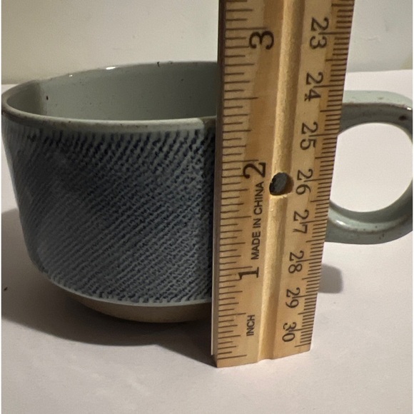 MIDWINTER Stoneware Wedgwood  Coffee Cups Mugs Blue stripe made in England EUC - Picture 6 of 7